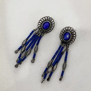 VTG Purple Navajo Boho Dangle Earrings